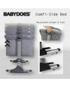 Babydoes Minibed 3 in 1 Side Bed - Dark Grey