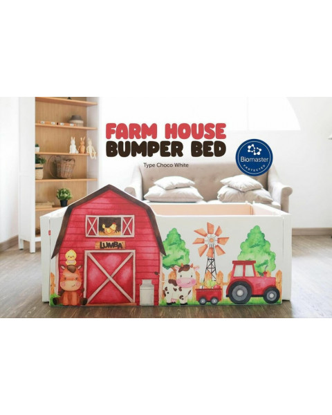 Lumba Bumper Bed 8cm - Farm House Choco