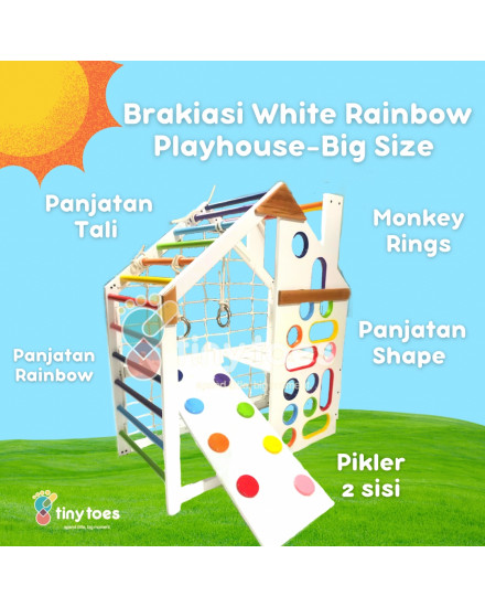 Brakiasi White Rainbow Big Playhouse - full set